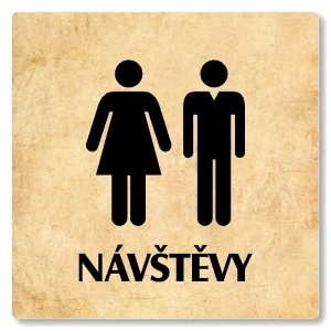 WC návštěvy, 100x100mm, pergamen, Nevada